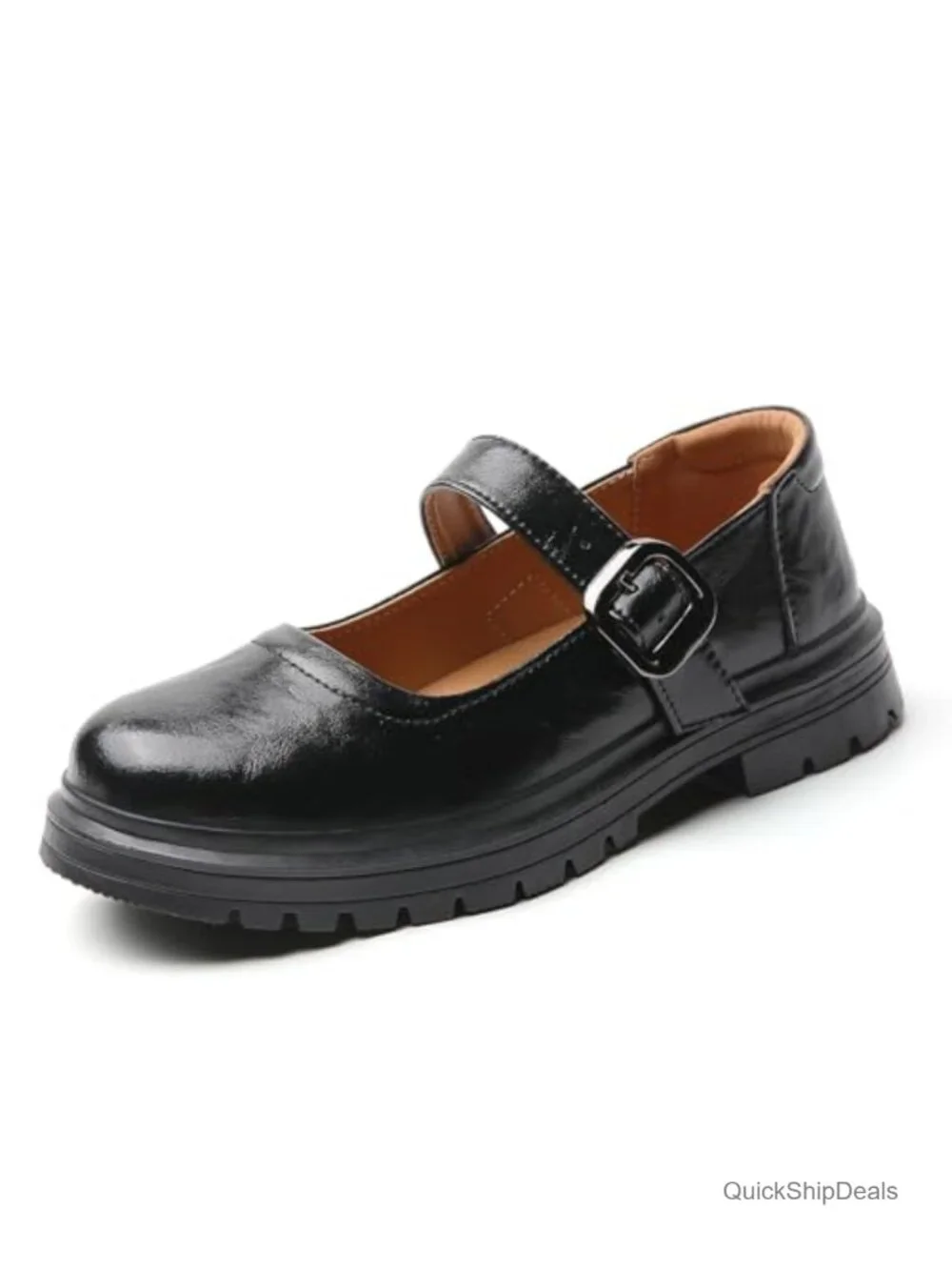 Women's Faux Leather Mary Jane Shoes Platform Oxfords Casual Buckle Strap